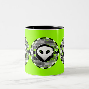 Alien TV Round mugg grönt