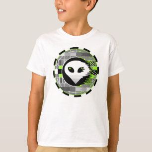 Alien TV Round t-shirt-killes basiska vita T-shirt