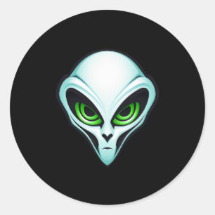 Alien UFO Abduction Space Födelsedagsfest Runt Klistermärke