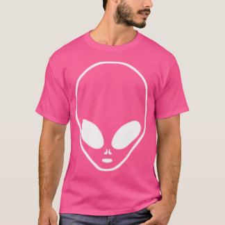 Alien Ufo Ansikte på Pocket T Shirt