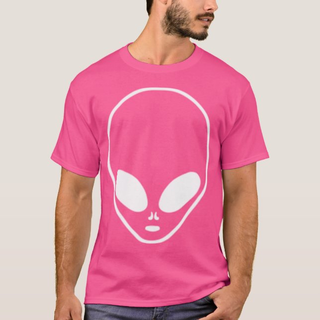 Alien Ufo Ansikte på Pocket T Shirt (Framsida)