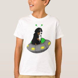 Alien UFO Bernese Mountain Hund T-Shirt