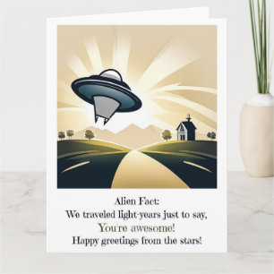 Alien UFO Big Card Kort