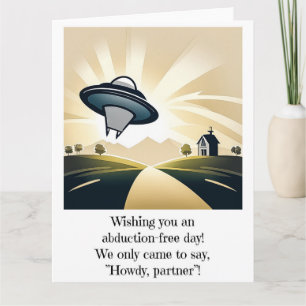 Alien UFO Big Card Kort