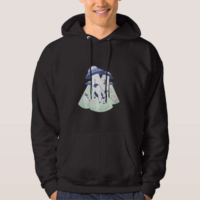 Alien Ufo Boskap Hoodie (Framsida)