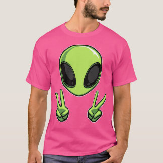 Alien Ufo Fredstecken T Shirt