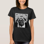 Alien UFO Funny Pug Hund älskare Manar Women Kids  T Shirt<br><div class="desc">utomjordingar,  utomjordingar,  rymd,  fart,  galaxer,  stjärnor,  måne,  planet,  science fiction,  universum,  astronaut</div>