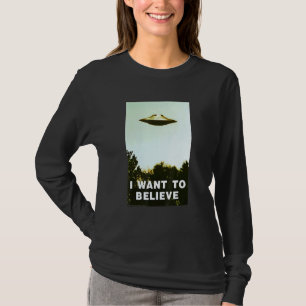 Alien Ufo Hunter Shirt, jag vill tro Ufo Day T Shirt