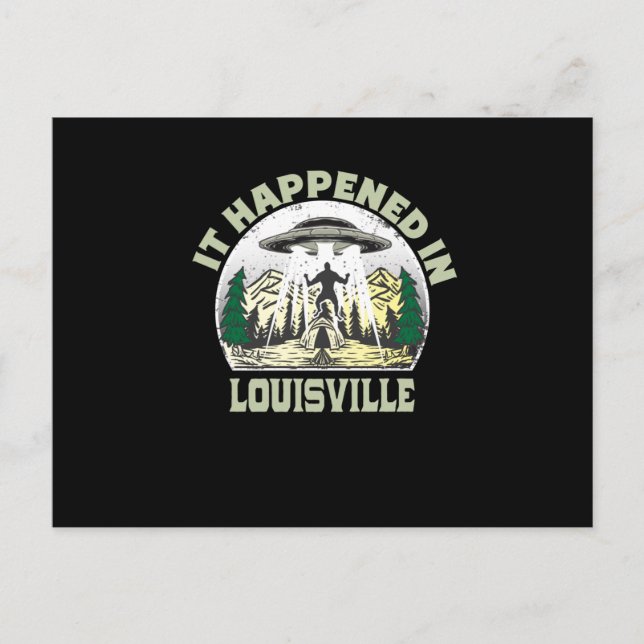 Alien UFO i louisville City Vykort (Framsida)