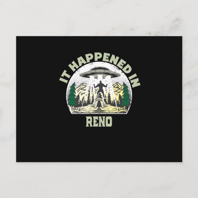 Alien UFO i reno City Vykort (Framsida)