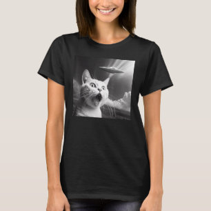 Alien UFO-katt 1 T Shirt