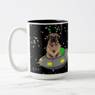 Alien UFO Leonberger Två-Tonad Mugg