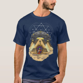 Alien UFO Pyramid Ancient T Shirt