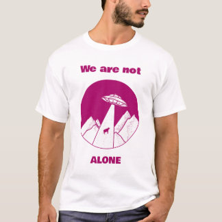 Alien UFO:s bortförandedesign, text (Vi är inte en T Shirt