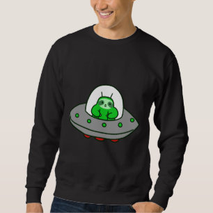 Alien Ufo Sloth Lång Ärmad Tröja