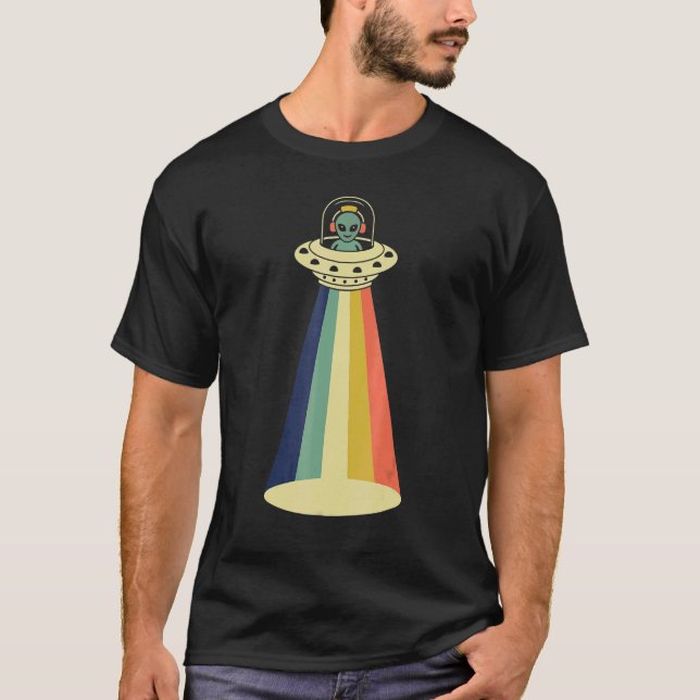 Alien Ufo Space Frakt Alien Abduction T Shirt (Framsida)