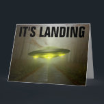ALIEN UFO SPACESHIP FUNNY BIG BIRTHDAY CARD KORT<br><div class="desc">DET ÄR LANDNING. DET ÄR DIN BIRTHDAY. HOPPAS ATT DET ÄR LYCKLIG! KORT</div>