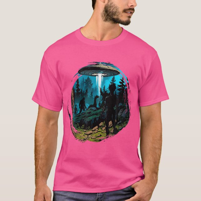 Alien Ufo T Shirt (Framsida)