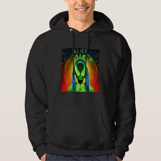 Alien UFO UAP 51 area grey out of this world creat Hoodie (Framsida)