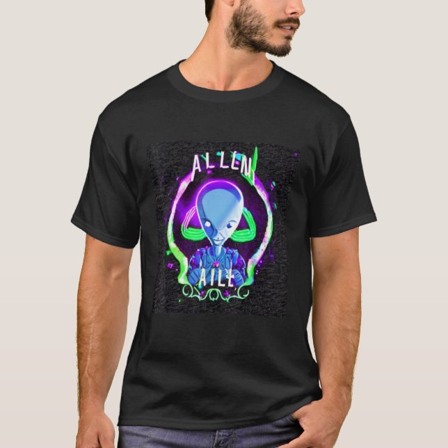 Alien UFO UAP 51 area grey out of this world creat T Shirt (Framsida)