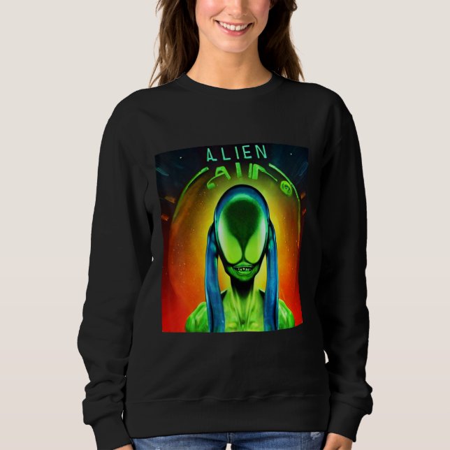 Alien UFO UAP 51 area grey out of this world creat T Shirt (Framsida)