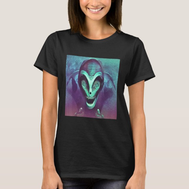 Alien UFO UAP 51 area grey out of this world creat T Shirt (Framsida)