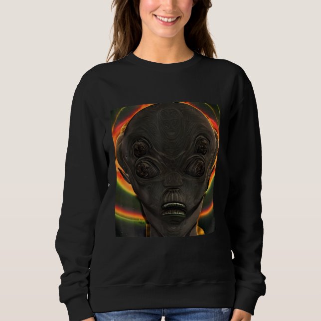 Alien UFO UAP 51 area grey out of this world creat T Shirt (Framsida)