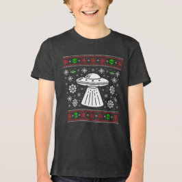 ALIEN UFO UGLY XMAS SWEATER CHRISTMAS T SHIRT