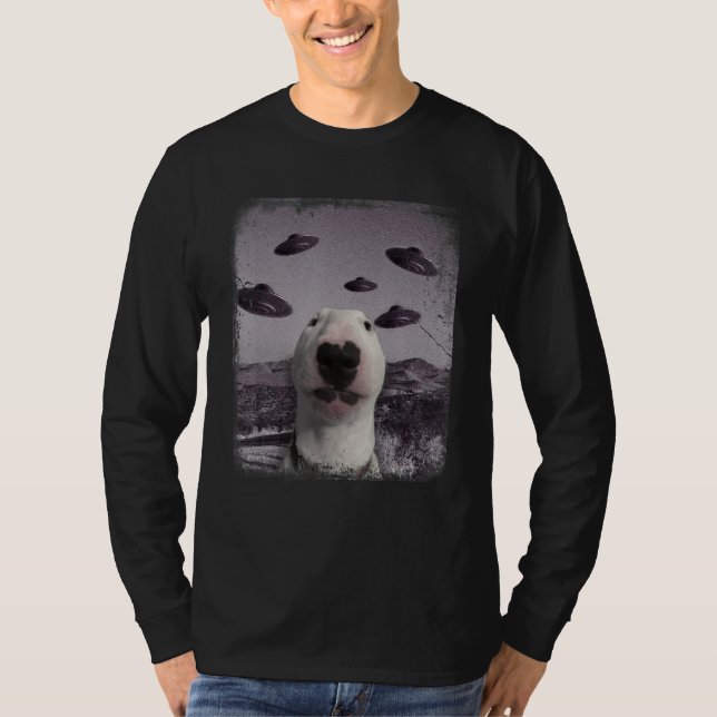 Alien UFO Walter Hund Meme Funny T Shirt (Framsida)