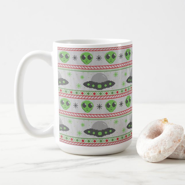 Alien Ugly jul Sweater Kaffemugg (Med munk)