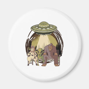 Alien Unicorn Bigfoot Utomjordingars UFO Believer Magnet