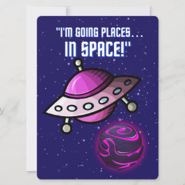 ALIEN, UNIVERSE, ROCKETSHIP, PLANET OCH ASTRONAUUT JULKORT