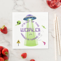 Alien Utom Världen Alla Åldrar Födelsedag