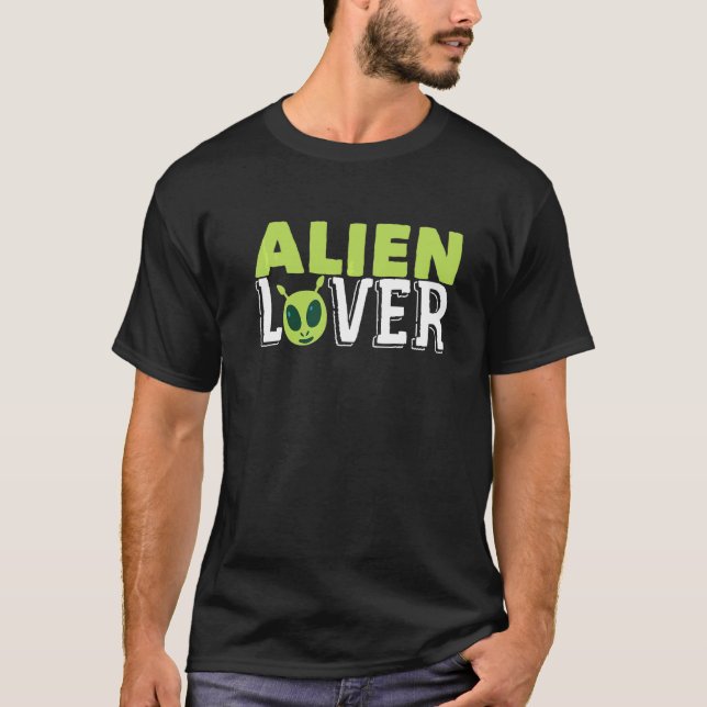 Alien Utomjordingar Astrobiolog Ansikte Alien Exob T Shirt (Framsida)