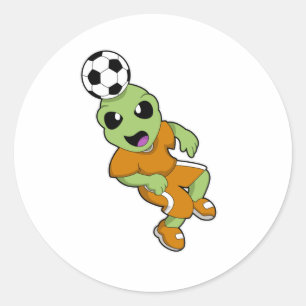 Alien vid sportsport runt klistermärke