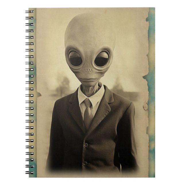 Alien vintage porträtt anteckningsbok (Framsidan)