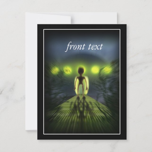 Alien Visitor Inbjudningar (Framsida)