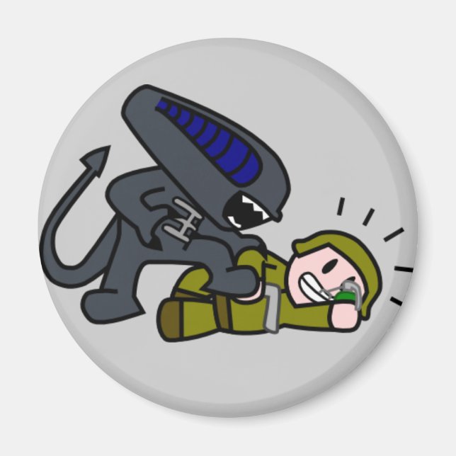 Alien vs Soldier Magnet (Framsidan)