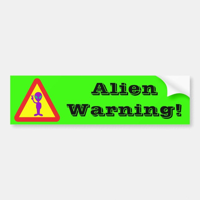Alien Warning Bildekal (Framsidan)