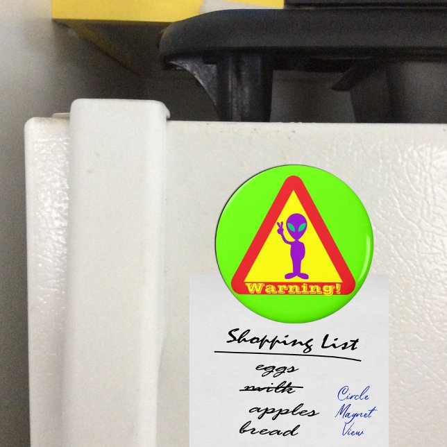 Alien Warning Magnet (Skapare uppladdad)
