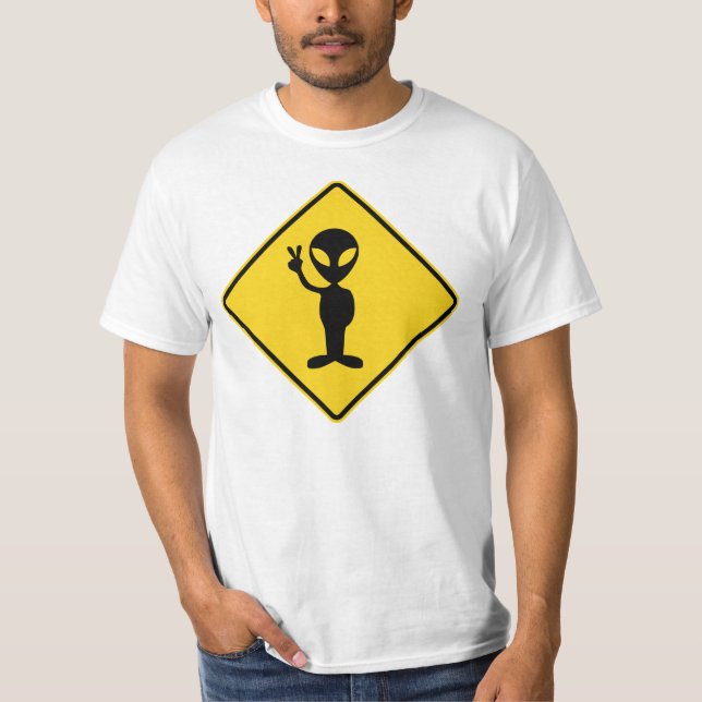 Alien Warning T-Shirt (Framsida)