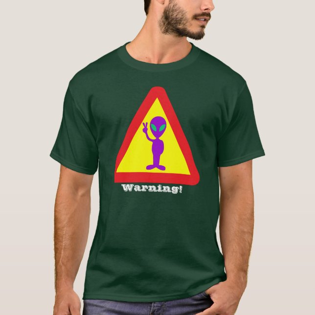 Alien Warning T Shirt (Framsida)