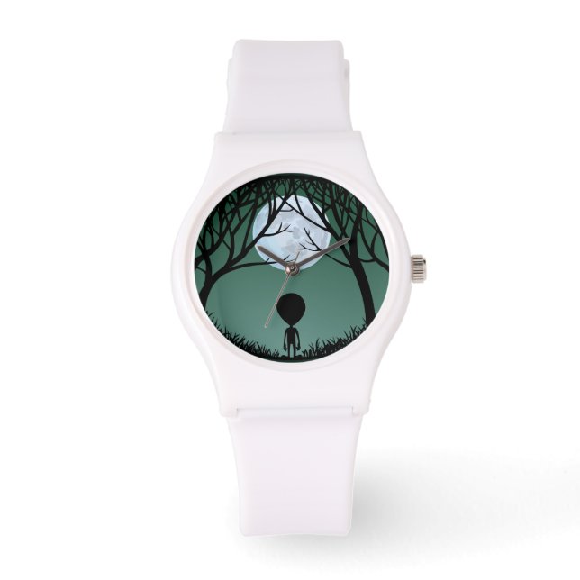 Alien Watch Cute Grått Alien ET Alien Wrist Watch  Armbandsur (Framsida)