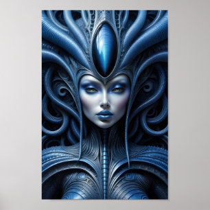 Alien Woman - 005 - Nattvision - Fantasy Art Poster