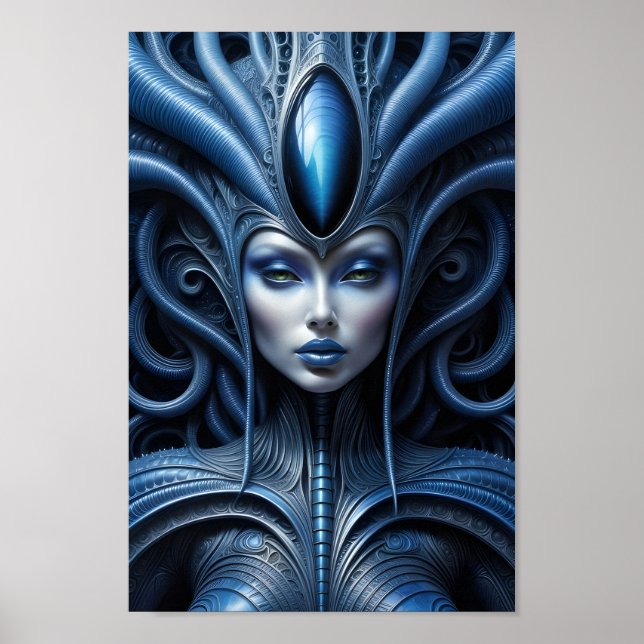 Alien Woman - 005 - Nattvision - Fantasy Art Poster (Framsidan)