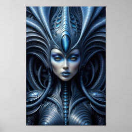 Alien Woman - 016 - Nattvision - Fantasy Art Poster