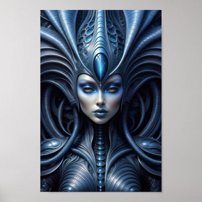 Alien Woman - 016 - Nattvision - Fantasy Art Poster (Framsidan)