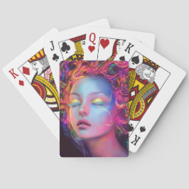 Alien Woman med Cosmic Hair Casinokort