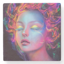 Alien Woman med Cosmic Hair