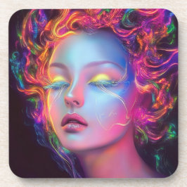 Alien Woman med Cosmic Hair Underlägg